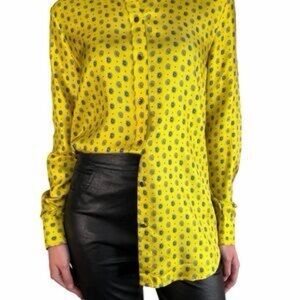 Banana Republic 100% Silk Button Up Shirt Blouse Women’s Size XL Luxury U5